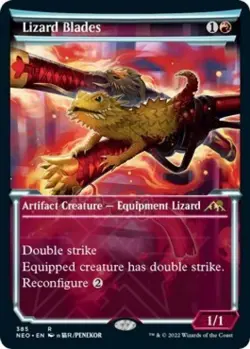 Lizard Blades (Showcase) - Near Mint MTG Kamigawa: Neon Dynasty - Image 1