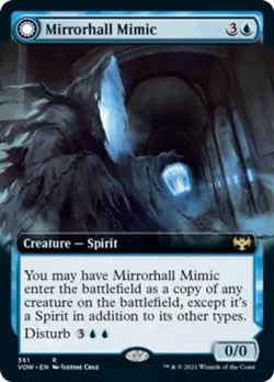 Mirrorhall Mimic / Ghastly Mimicry (Extended Art) - Near Mint MTG - Image 1