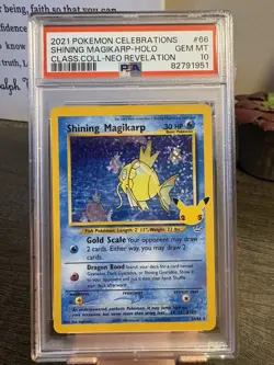 Pokemon 2021 Celebrations Classic Collection Shining Magikarp-Holo PSA 10 - Image 1