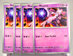 Pokemon TCG Stellar Crown Mewtwo 059/142 Uncommon Regular x4 Playset - Image 1
