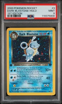 2000 POKEMON ROCKET 3 DARK BLASTOISE-HOLO 1ST EDITION PSA 9 - Image 1