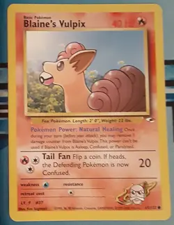 6 Vintage WOTC Pokemon Gym Heroes/Gym Challenge Pokemon Cards Blaine’s Lot NM/LP - Image 2