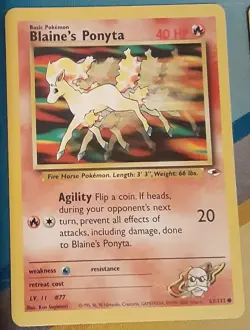 6 Vintage WOTC Pokemon Gym Heroes/Gym Challenge Pokemon Cards Blaine’s Lot NM/LP - Image 3