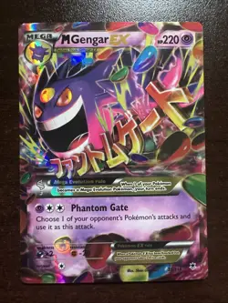M Gengar EX 35/119 MP/Light DMG (dent) Pokemon TCG XY Phantom Forces See Photos - Image 1