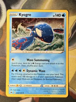 Pokemon TCG Kyogre 036/159 Sword & Shield Crown Zenith Cosmos Holo Rare - Image 1