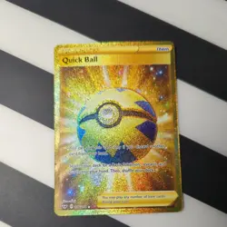 Quick Ball 216/202 Sword & Shield Gold Secret Rare Full Art Holo Pokemon TCG - Image 1