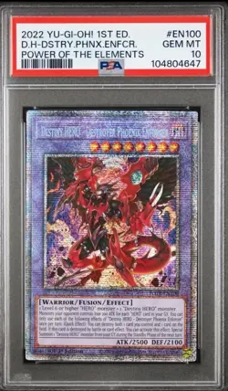 Destiny HERO - Destroyer Phoenix Enforcer Yugioh POTE-EN100 Starlight 1st PSA 10 - Image 2