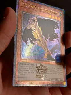 EVIL HERO ADUSTED GOLD QUARTER CENTURY SECRET RARE RA04-EN029 YUGIOH! - Image 3