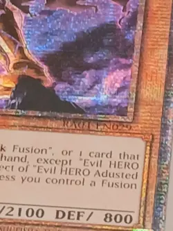EVIL HERO ADUSTED GOLD QUARTER CENTURY SECRET RARE RA04-EN029 YUGIOH! - Image 5