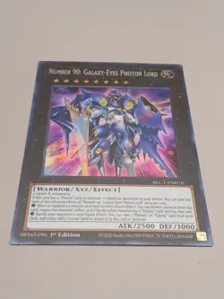 Yugioh Number 90: Galaxy-Eyes Photon Lord BLC1-EN018 Ultra Rare 1st Ed SILVER NM - Image 1