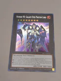 Yugioh Number 90: Galaxy-Eyes Photon Lord BLC1-EN018 Ultra Rare 1st Ed SILVER NM - Image 2