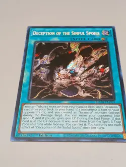 YUGIOH DECEPTION OF THE SINFUL SPOILS SECRET RARE 1ST NEAR MINT ROTA-EN055 - Image 1