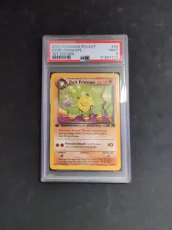 Pokemon TCG Dark Primeape Card 43/82 1st Edition Team Rocket PSA 9 - Image 1