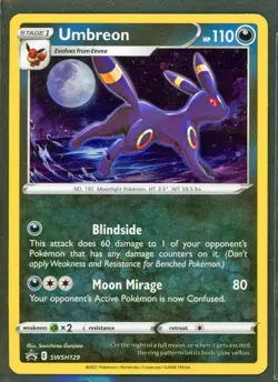 Pokemon Cards - Umbreon SWSH129 - Promo - eBay Live 10th Oct 8pm - Image 1