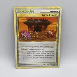 Burned Tower - 71/90 - HGSS Undaunted - Uncommon Stadium Card - Pokemon Card - Image 1