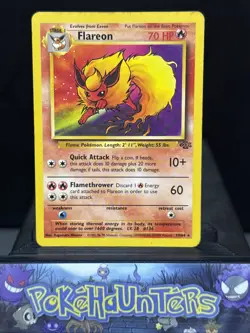 Pokemon Card Flareon 19/64 Non Holo Jungle Set WOTC Rare Played - Image 1