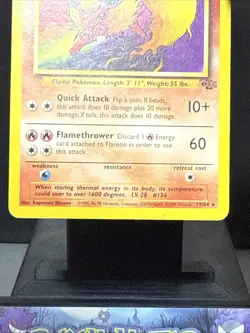 Pokemon Card Flareon 19/64 Non Holo Jungle Set WOTC Rare Played - Image 3