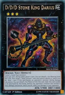 MACR-EN045 D/D/D STONE KING DARIUS RARE 1ST EDITION YuGiOh CARD - Image 1
