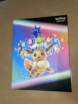 Eevee Prismatic Binder Filled with Eevee/Lutions Pokemon Cards - Image 1