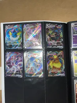 Eevee Prismatic Binder Filled with Eevee/Lutions Pokemon Cards - Image 3