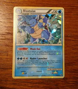 Pokemon TCG card Blastoise HS Unleashed Cracked Ice Holo 13/95 MINT - Image 1
