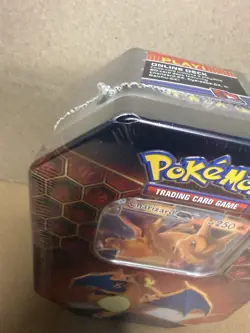 Pokemon TCG Hidden Fates Charizard GX Tin Trading Card Game Set New Sealed Unit! - Image 3
