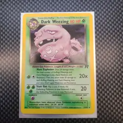 Dark Weezing 14/82 Pokemon TCG Vintage Card Team Rocket Set Holo Rare - Image 1