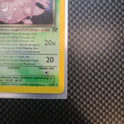 Dark Weezing 14/82 Pokemon TCG Vintage Card Team Rocket Set Holo Rare - Image 5