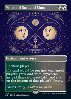 Wheel of Sun and Moon - Foil - Borderless Magic mtg Light Play, Secret Lair - Image 1