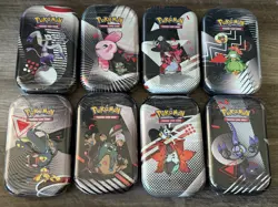 Pokemon UNOVA 8 MINI TIN display BOX NEW 2025 BLACK BOLT & WHITE FLARE TIN - Image 2