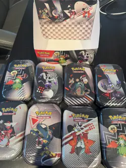 Pokemon UNOVA 8 MINI TIN display BOX NEW 2025 BLACK BOLT & WHITE FLARE TIN - Image 3