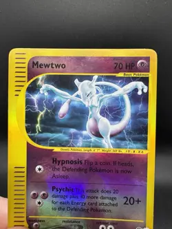 Pokemon TCG Mewtwo 20/165 Reverse Holo Expedition Set Rare E Reader - HP/Damaged - Image 3
