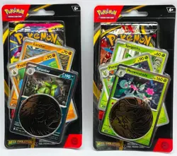 Pokemon TCG Mega Evolution Checklane Blister Tyranitar - Meowscarada Pair Of 2 - Image 1