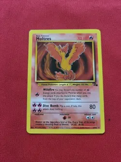 Pokemon: Moltres #27/62 Fossil Set Non Holo Vintage 1999 WOTC - LP - I81 - Image 1