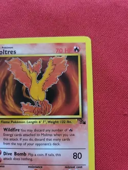 Pokemon: Moltres #27/62 Fossil Set Non Holo Vintage 1999 WOTC - LP - I81 - Image 5