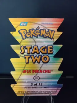 Pikachu #5 Pokemon 2001 Topps Johto Champions Die Cut - Image 2