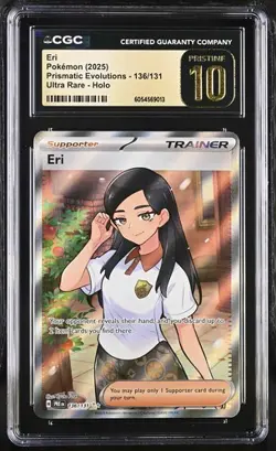 Pokemon English Eri Prismatic Evolutions Ultra Rare CGC PRISTINE 10 POP 6 - Image 1