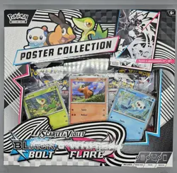Pokemon TCG S&V Black Bolt & White Flare Poster Collection - 4 Packs - Sealed - Image 1