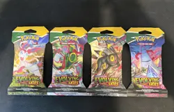 Pokemon TCG Evolving Skies Sleeved Booster Pack Art Bundle Set of 4 NM - Image 1