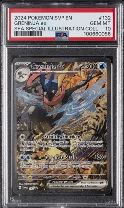 2024 POKEMON SVP EN-SV BLACK STAR PROMO #132 GRENINJA EX PSA 10 - Image 1
