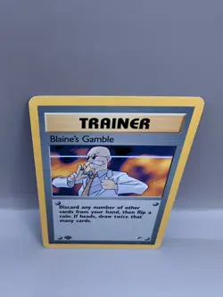 1st Edition Blaine’s Gamble 121/132 - Gym Heroes - LP - Image 2