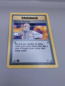 1st Edition Blaine’s Gamble 121/132 - Gym Heroes - LP - Image 3