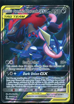 2019 Greninja & Zoroark GX Pokemon Unbroken Bonds 200/214 FULL ART RARE READ - Image 1