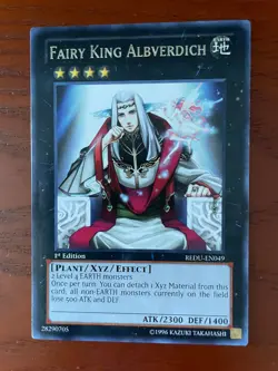 YuGiOh Fairy King Albverdich REDU-EN049 1st ed SINGLE USED EXC COND SEE PHOTOS - Image 1