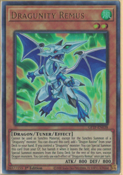 Yu-Gi-Oh! Dragunity Remus (NM) 1st Edition Ultra Rare GFTP-EN038 - Image 1