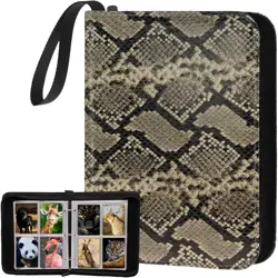 Trading Card Binder 4 Pocket, 400 Pockets Card Holder with 50 Removable Sleeves, - Image 1