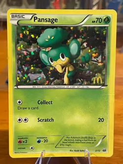 2012 Pokemon Pansage 2/12 Holo McDonald's Logo Promo Card - Image 1