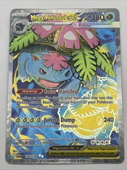 Mega Venusaur EX 155/132 Mega Evolution ENGLISH Pokemon Card NM In Protector - Image 2