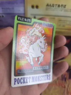 Pokemon Karte Card japanese carddass Pocket monsters 1997 Rapidash Galoppa NM- - Image 3