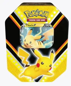 Pikachu V Powers Tin Pokemon Trading Card Game - New Sealed! - Image 1